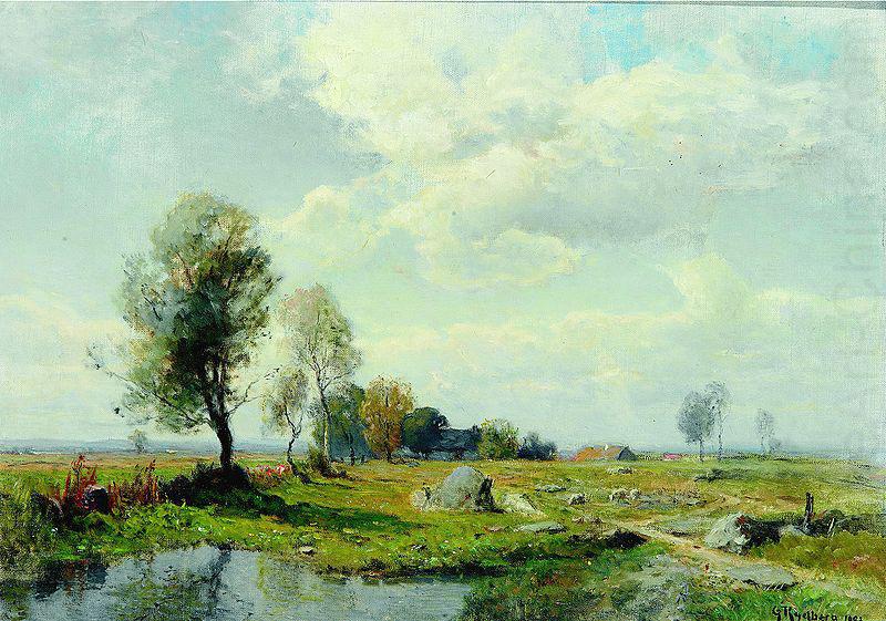 Gustaf Rydberg Skansk slatt med pilvall - motiv fran Viby china oil painting image